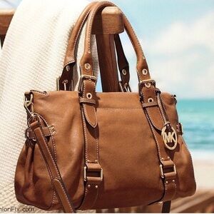 Michael Kors Brown Leather Tote Bag